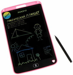 Графический планшет для рисования и заметок LCD MGT-02С, 10.5",цветной дисплей,розовый