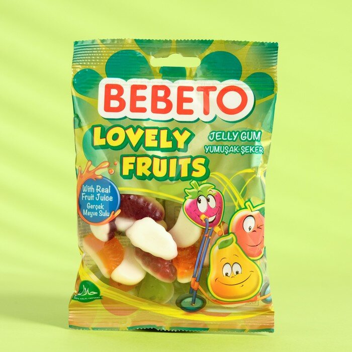 Жевательный мармелад BEBETO LOVELY FRUITS, 70 г - фотография № 1