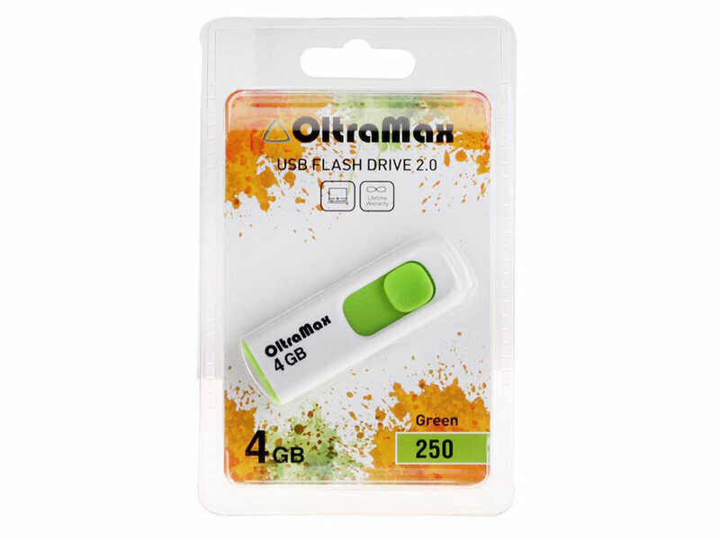 USB Flash Drive 4Gb - OltraMax 250 OM-4GB-250-Green