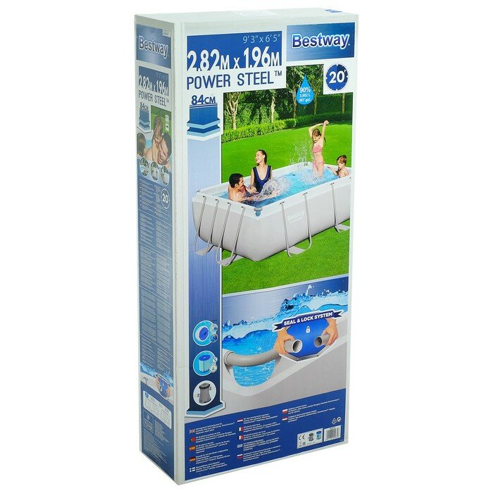 Bestway Бассейн каркасный Frame Pool Set, 282 х 196 х 84 см, фильтр-насос, 56629 Bestway - фотография № 8