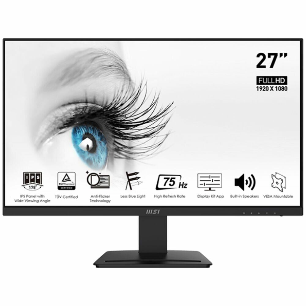 Монитор ЖК MSI PRO MP273 27" Black 5ms HDMI, DisplayPort