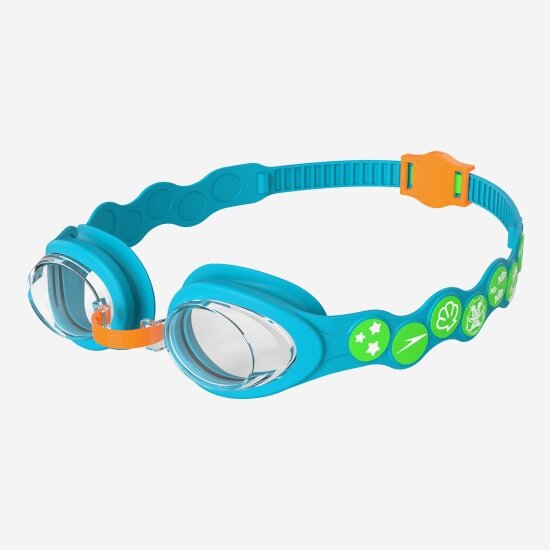 Очки для плавания детские Speedo  8-0838214641-4641 Infant Spot Goggle голубой/зеленый размер One Size