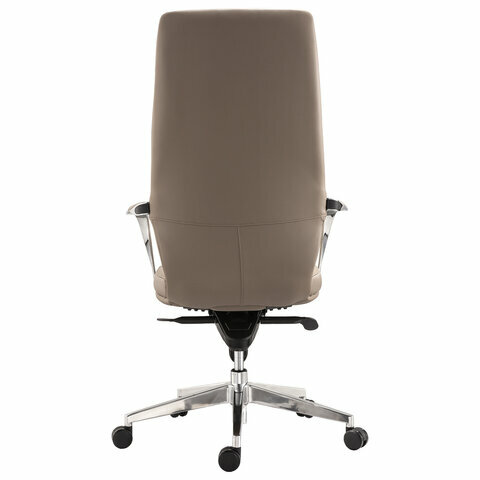 Кресло офисное BRABIX PREMIUM "Resonance EX-755", мультиблок, алюминий, экокожа, бежевое, 532488 - фотография № 4