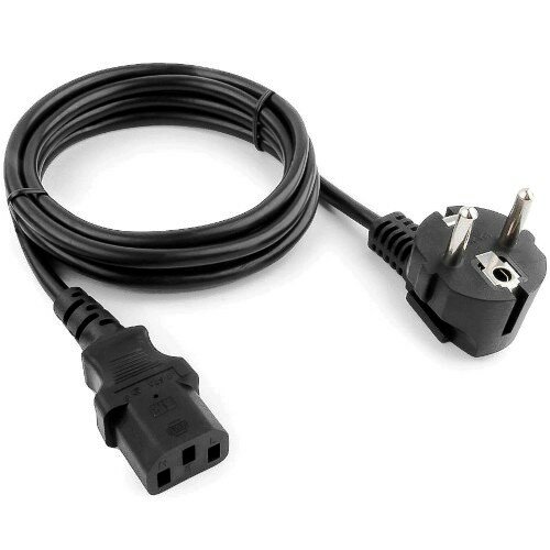фото Кабель питания Power Cube PC186BL XL-Pro угловая евровилка CEE7-7(S22) - IEC C13 на C13 220В медь 3*1.0мм - 1.8 м