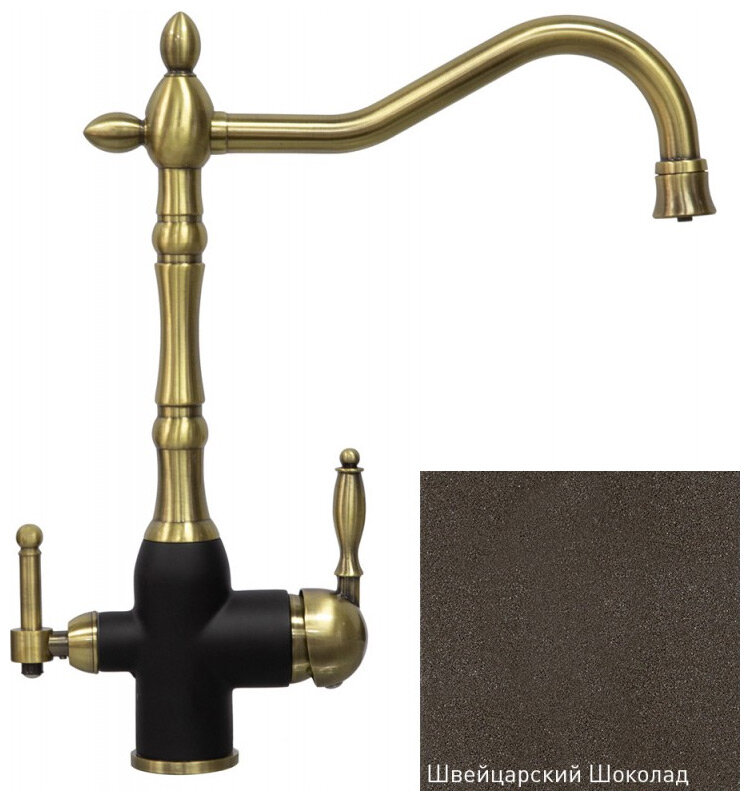 Кухонный смеситель Zigmund & Shtain 1900B швейц.шоколад