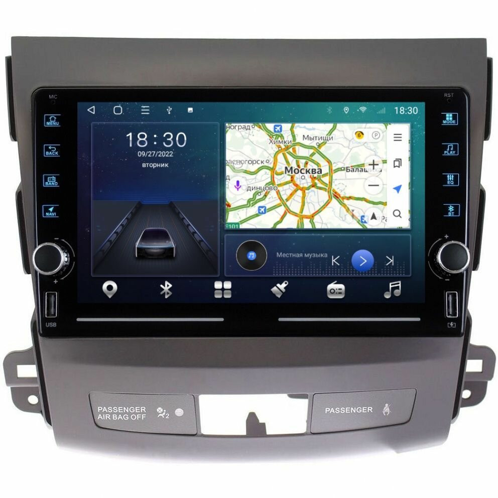 Магнитола R320 Митсубиши Аутлендер 2 Mitsubishi Outlander 2 (XL) 2006-2012 - Android 12 - 8 ядер - CarPlay - QLED - DSP 36 полос - 4G(Sim)