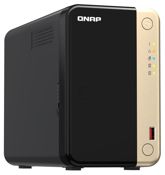 Сетевое хранилище QNAP TS-264-8G настольный 2.5",3.5",M.2 SATA III, NVMe 44TB RAID 0,RAID 1,Single disk 8 GB DDR4 Кол-во сетевые интерфейсов 2шт. 2.5 Gb/s