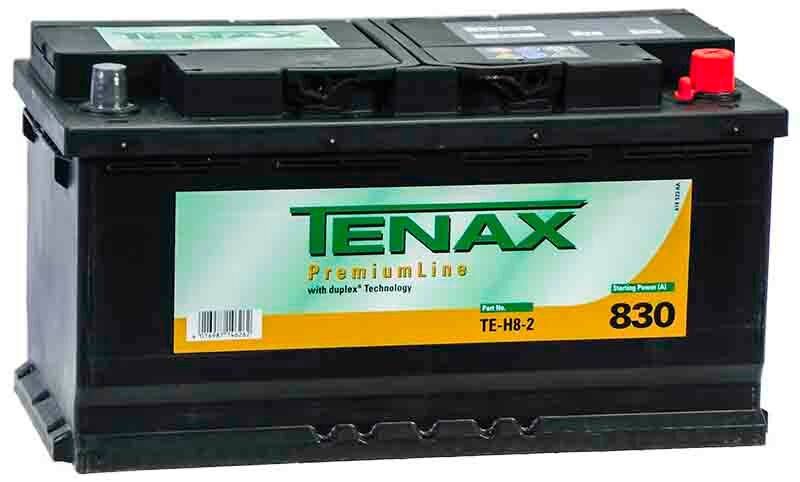 Аккумулятор автомобильный Tenax Premium 100 А/ч 830 А обр. пол. Евро авто (353x175x190) TE-H8-2