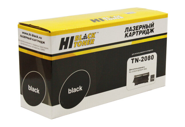 Тонер-картридж Hi-Black (HB-TN-2080) для Brother HL-2130/DCP7055, 1,2K