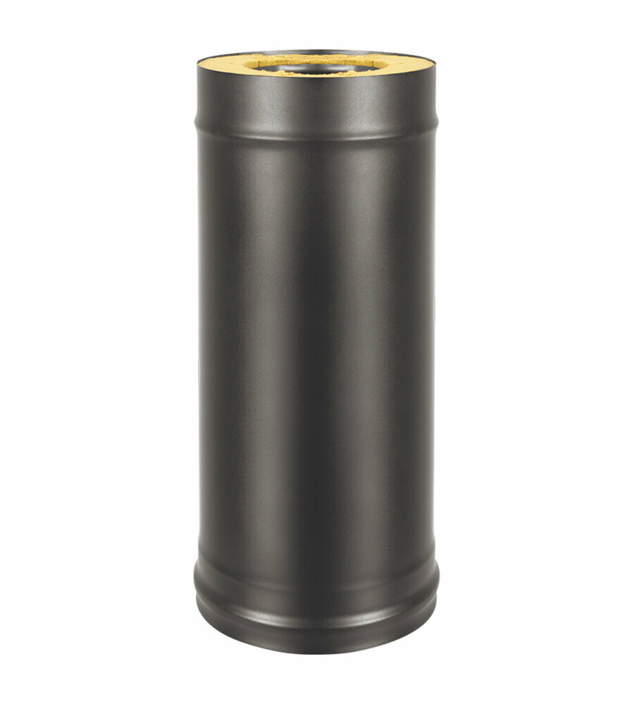 Сэндвич-труба BLACK (AISI 430/0,5мм + Оц.), L-0,5м диаметр дымохода: 120x200 мм - фотография № 1
