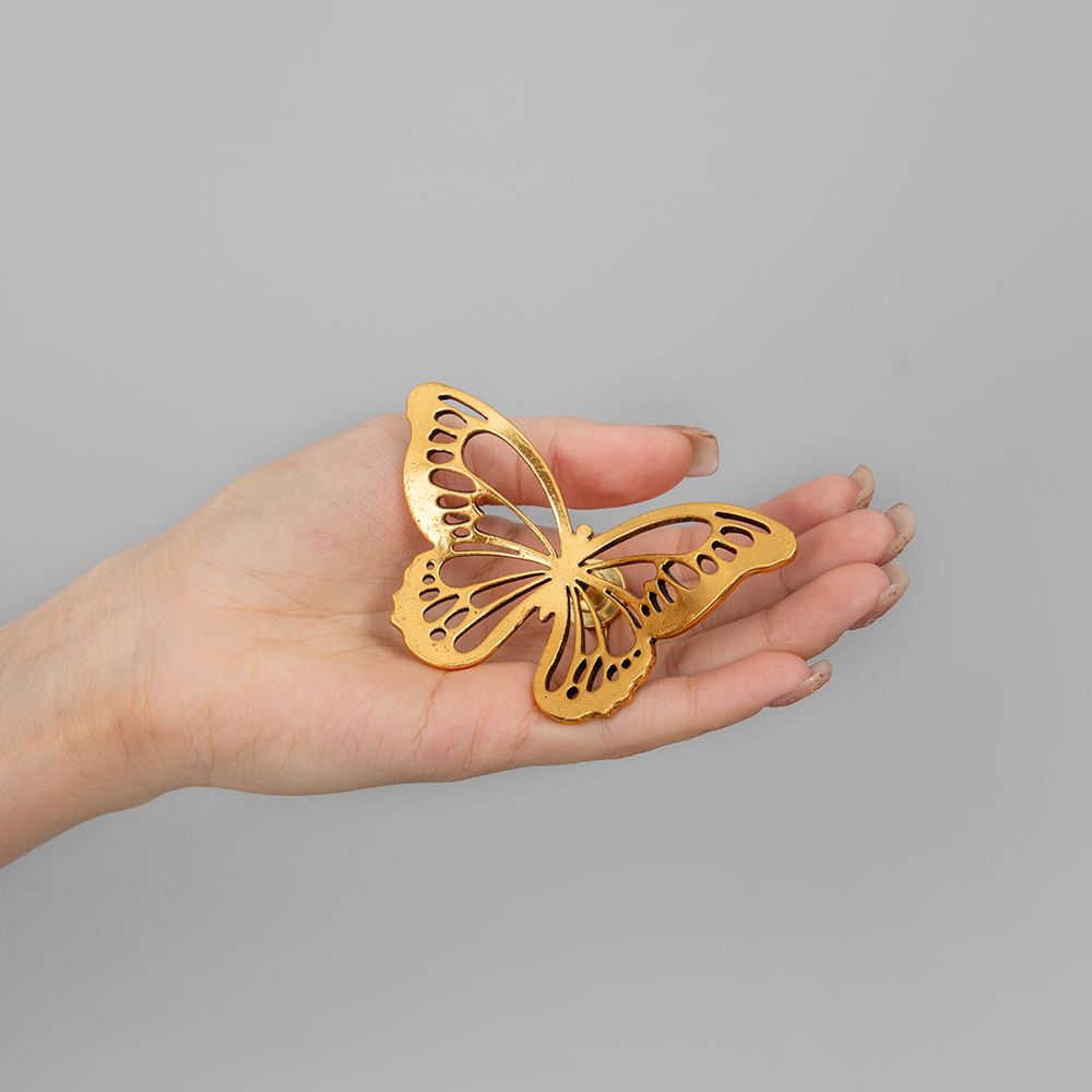 Ручка мебельная BOGACHO Бабочки 90 бронзового цвета - фотография № 8