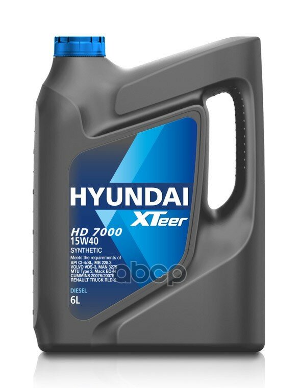 HYUNDAI XTeer Масло Моторное Xteer Hd 7000 15W40 6Л