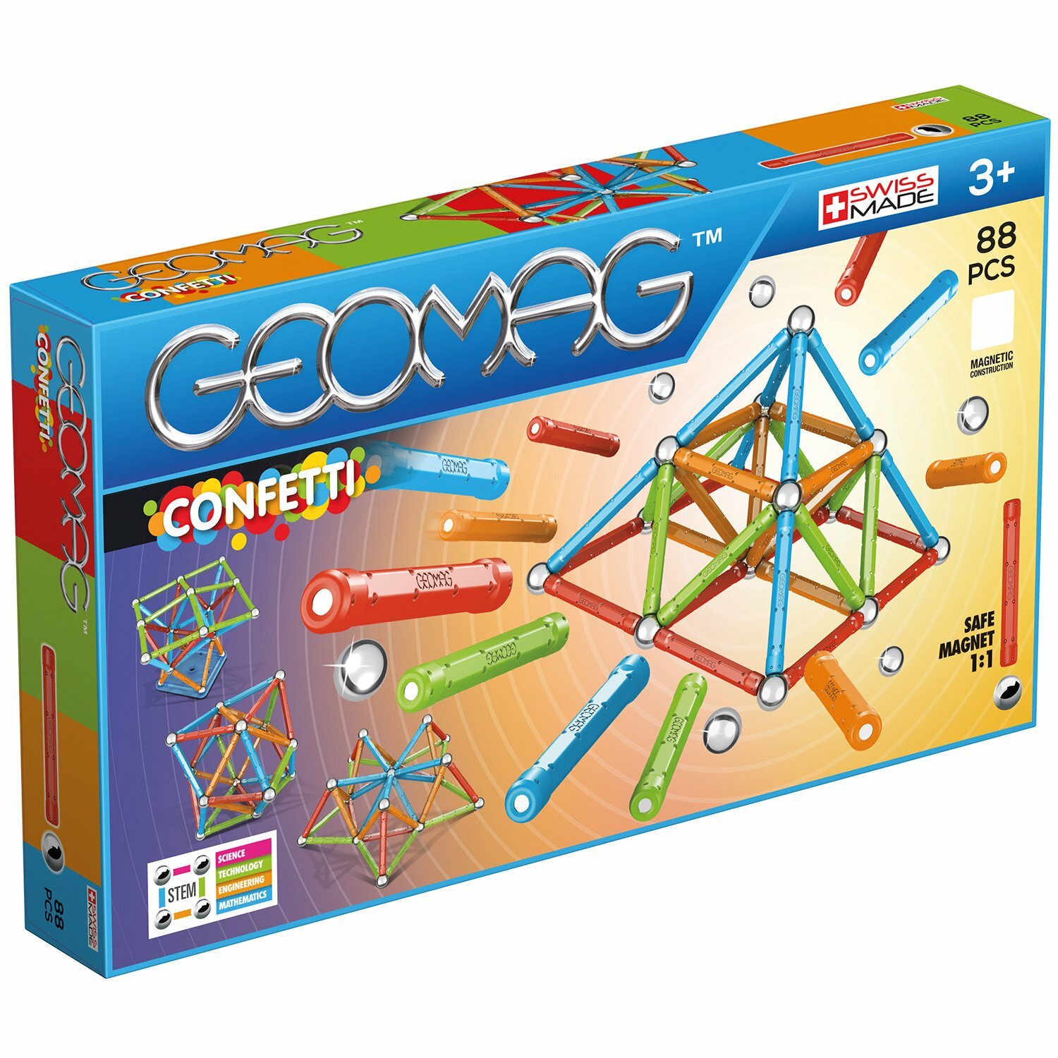 Конструктор магнитный Geomag (CONFETTI 88 дет.)