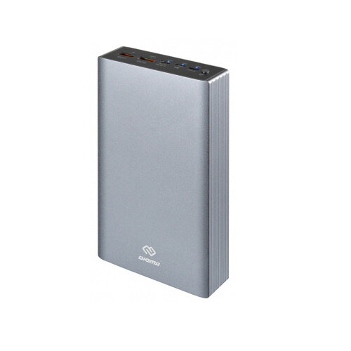 Портативный аккумулятор (Power Bank) Digma Li-Pol 30000mAh 3A серебристый 2xUSB
