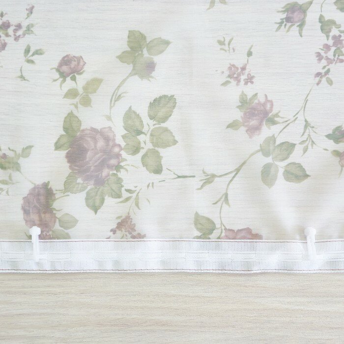 Комплект штор для кухни «Иллюзия», 300х150 см, цвет светло-коричневый - фотография № 5