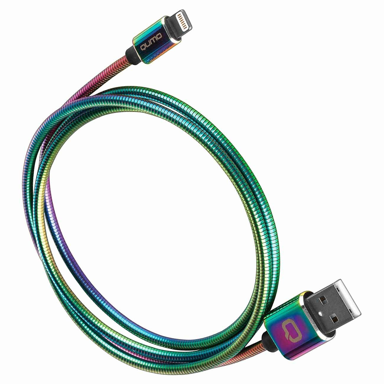 Кабель Lightning Qumo Rainbow USB-Apple 8 pin 1.2м. MFI