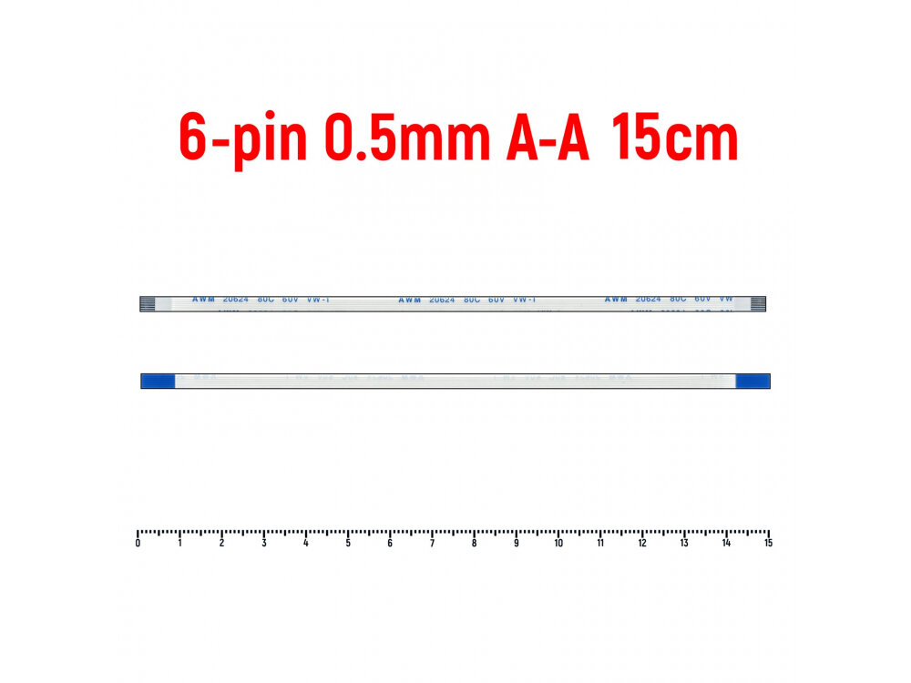 Шлейф платы сканера отпечатка пальца для ноутбука Asus U35F U35JC UL30A UL30JT FFC 6-pin Шаг 0.5mm Длина 15cm Прямой A-A