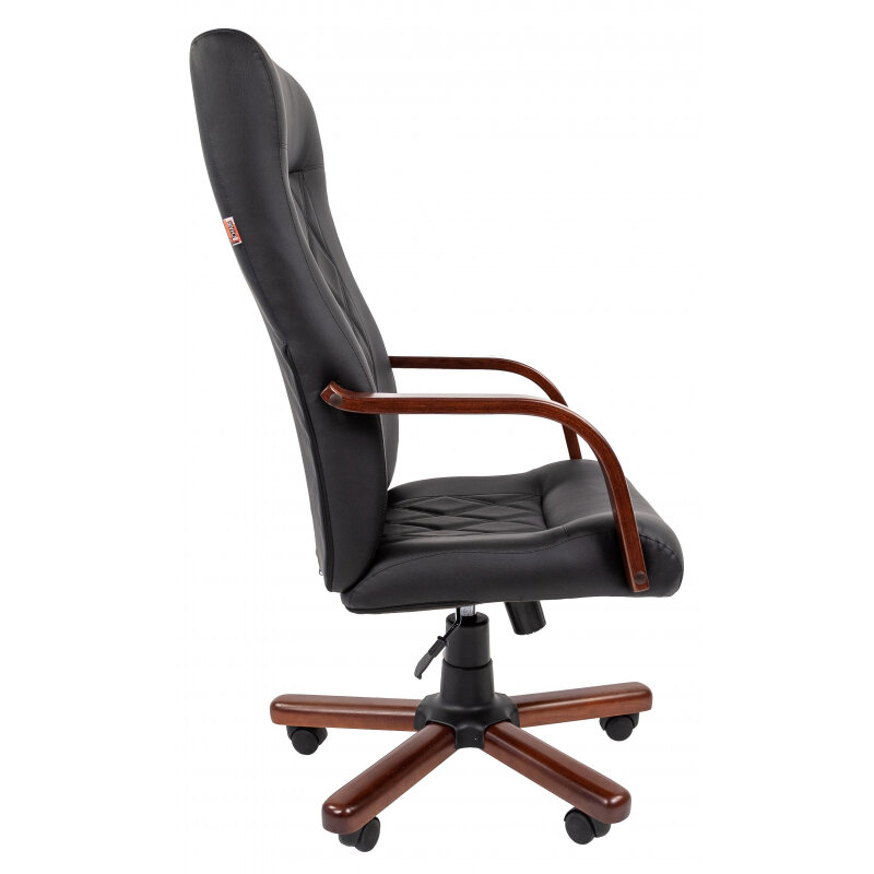 Кресло Офисное кресло EChair 430 TPU экокожа черный, дерево - фотография № 3