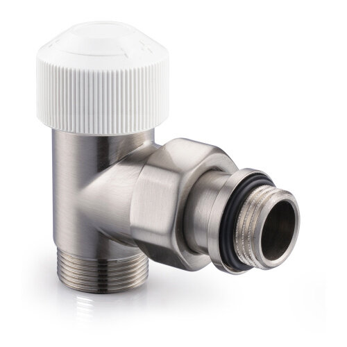 фото Угловой клапан SR Rubinetterie Tondera термостатический 1/2"х3/4" Е, цвет матовый никель