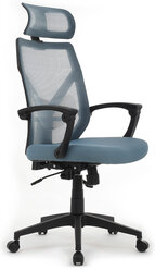 Компьютерное кресло OLIVER W-203 AC Чёрный пластик/синяя сетка Riva Chair