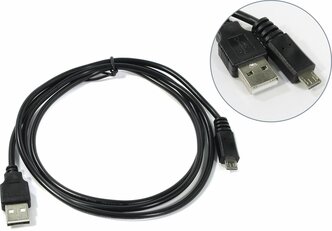 ExeGate Кабель USB2.0 соединительный USB A-microB ExeGate EX-CC-USB2-AMmicroBM5P-1.2 черный (1.2м) (oem)