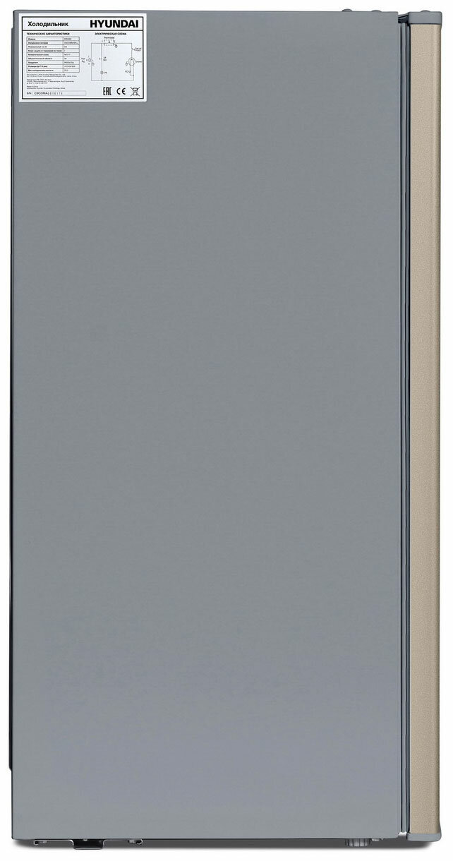 Холодильник HYUNDAI , однокамерный, белый - фото №8