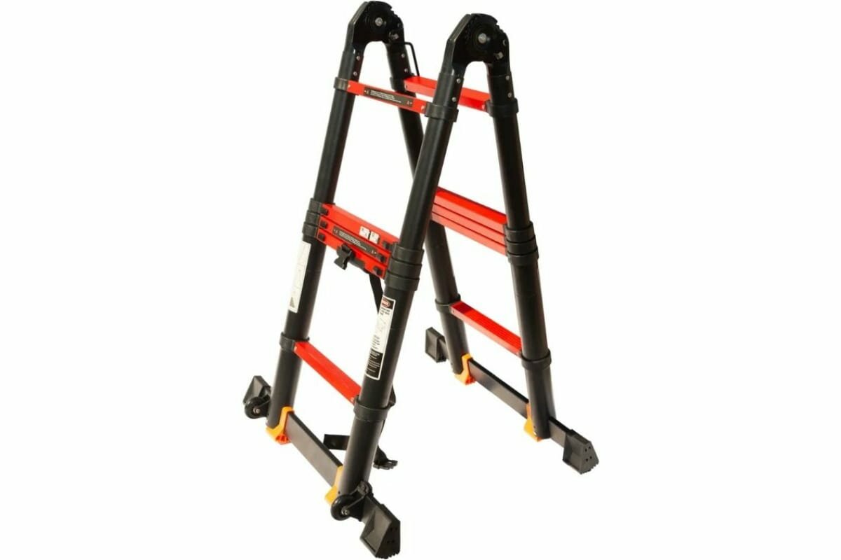 Телескопическая лестница-стремянка WORKY BLACK 2.8м/5.6м, 9 ступеней ARD151381