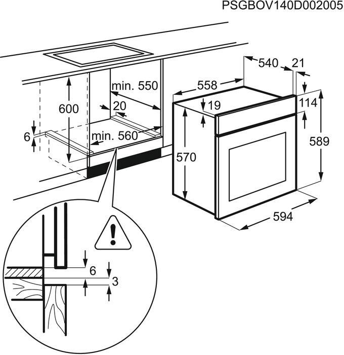 Духовой шкаф ELECTROLUX OEF5C50Z, черный