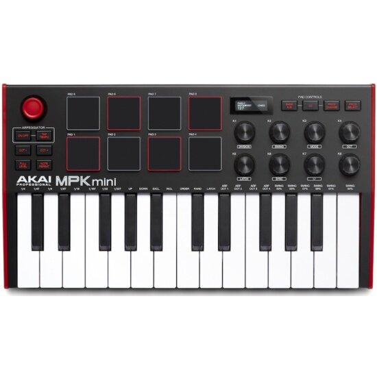 Клавиатура MIDI AKAI PRO MPK MINI MK3 25 клавиш