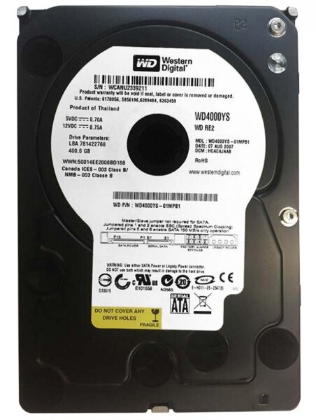 Жесткий диск Western Digital WD4000YS 400Gb SATAII 3,5" HDD