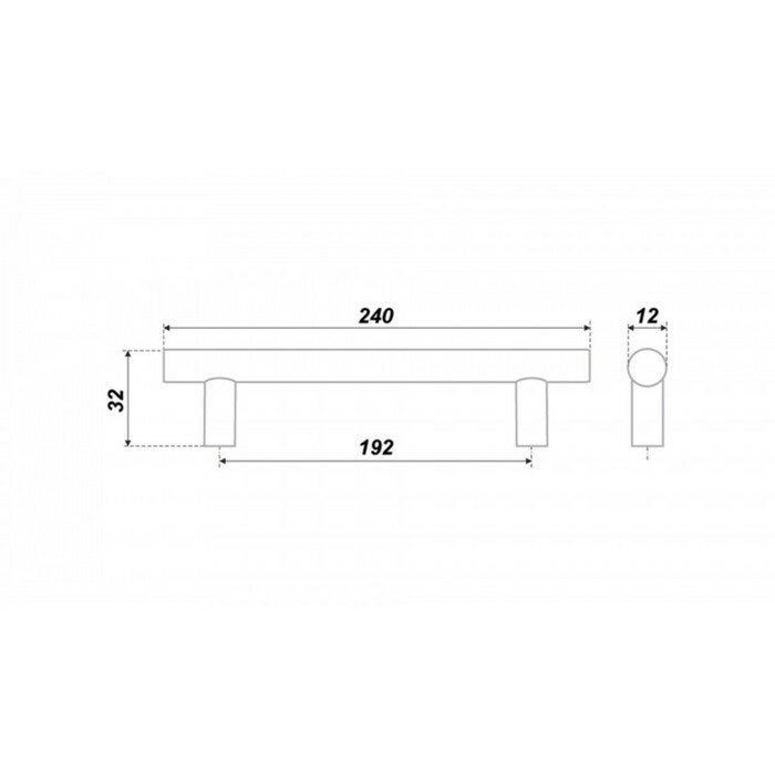 Ручка рейлинг RRL001WH CAPPIO, d=12 мм, м/о 192 мм, цвет белый - фотография № 6