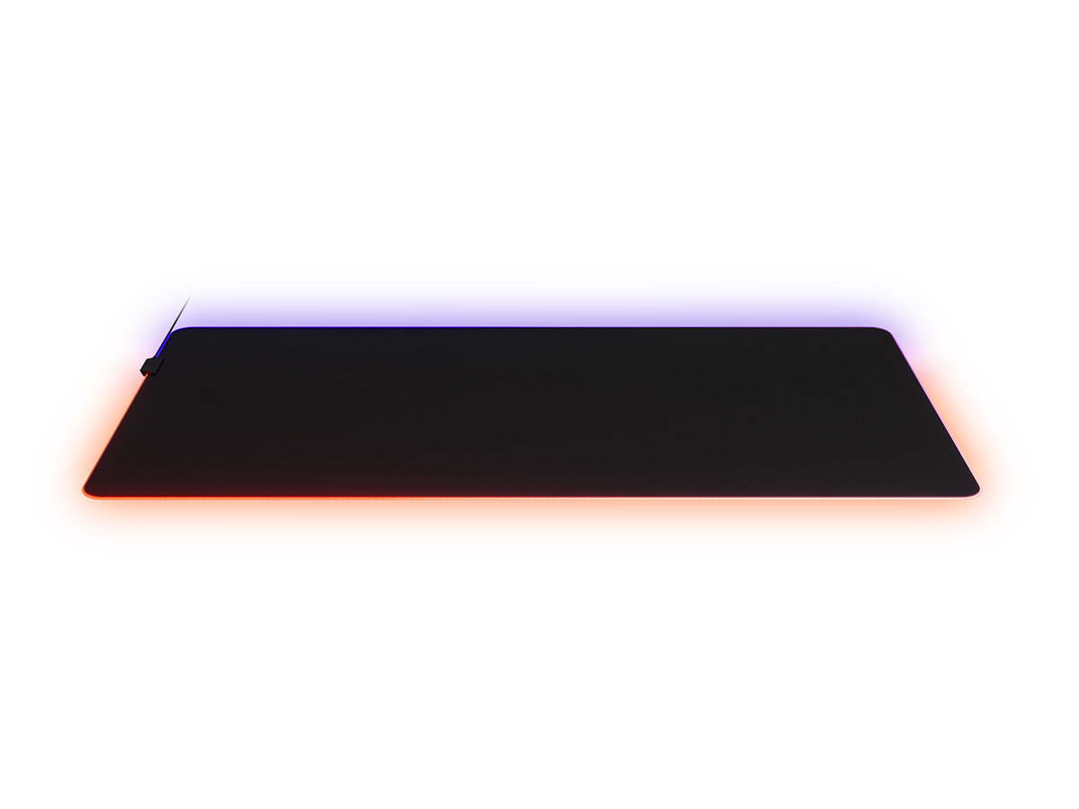 Коврик для мыши Steelseries QcK Prism Cloth 3XL, RGB подсветка, 1220x590x4 мм, Черный 63511