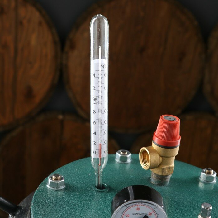 СовеК Автоклав-стерилизатор "Совек", 36 л, углеродистая сталь, манометр, термометр, клапан сброса давления - фотография № 4