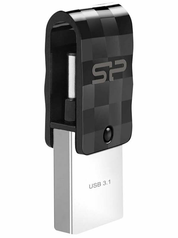 USB Flash Drive 64Gb - Silicon Power Mobile C31 USB 3.1 / USB Type-C Black SP064GBUC3C31V1K