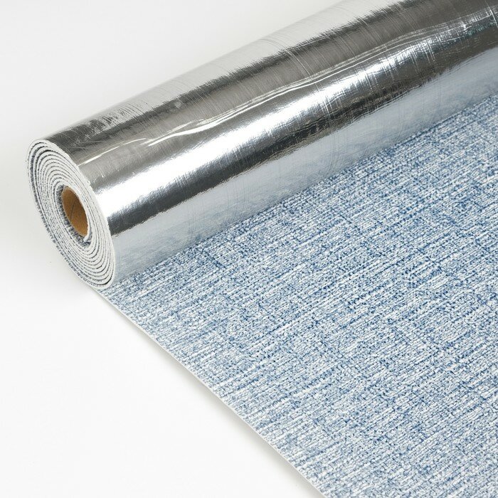 фото Панель ПВХ самоклеящаяся в рулоне темно-синий, 2,8м, 50см, толщ2мм