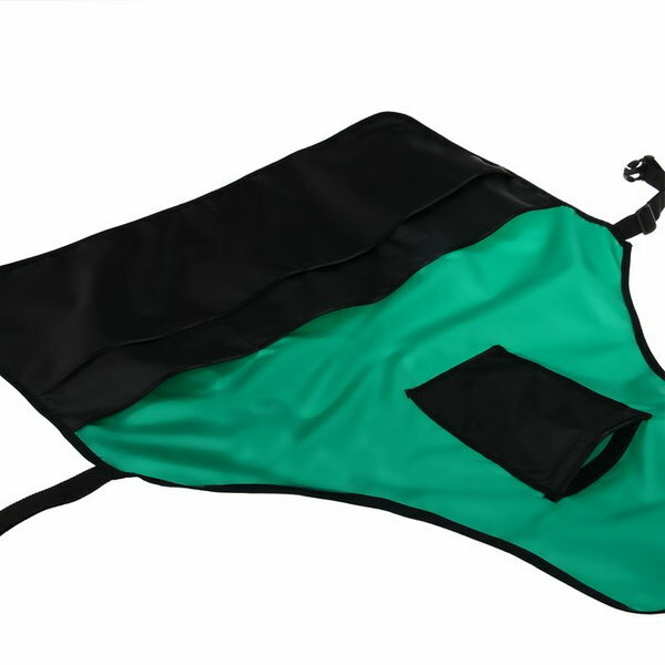 Фартук для инструментов, семь карманов, зелёно-чёрный - фотография № 4