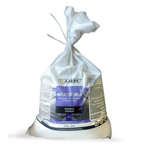 фото 0008049 Шпатлевка масленно-клеевая Лакра 15кг