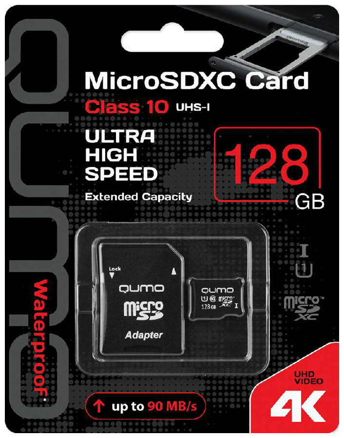 Карта памяти QUMO MicroSDXC 128 GB QUMO Class 10 UHS-I