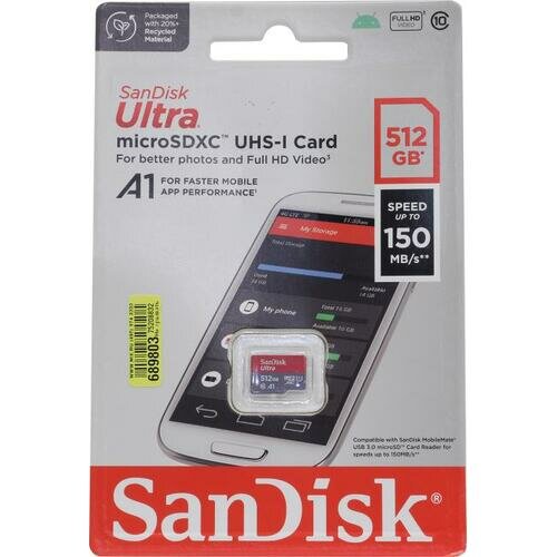 Карта памяти SanDisk Ultra 512GB microSDXC Class 10 (SDSQUAC-512G-GN6MN) - фото №1