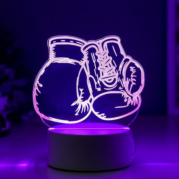 RISALUX Светильник "Боксерские перчатки" LED RGB от сети - фотография № 5