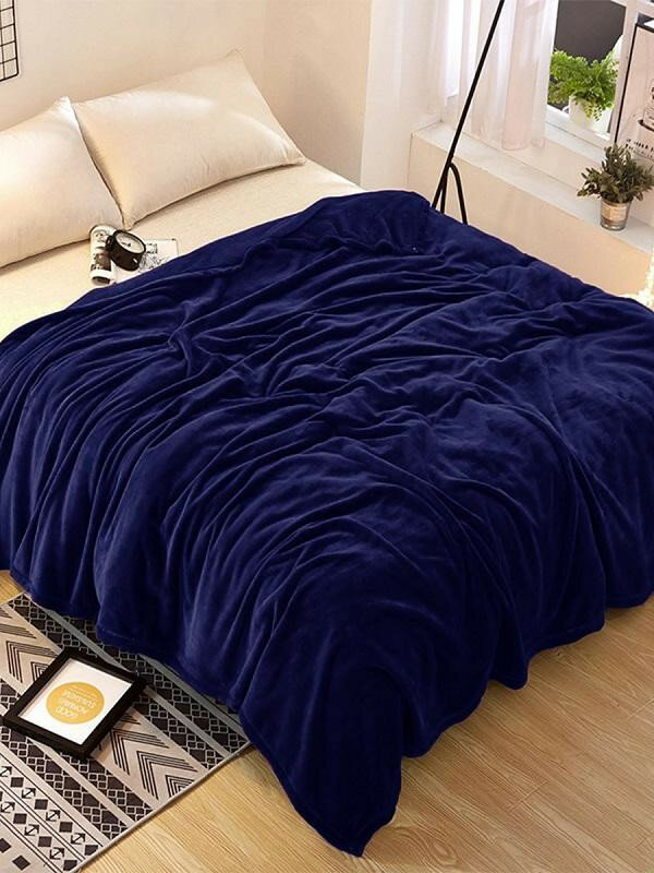 фото Плед однотонный из микрофибры TANGO ALLEGRIA AL-15 синий 200х220