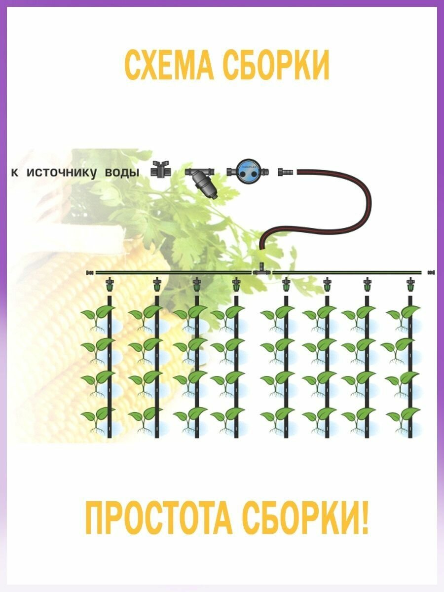 Комплект капельного полива Урожай 1 с фильтром Люкс - фотография № 5