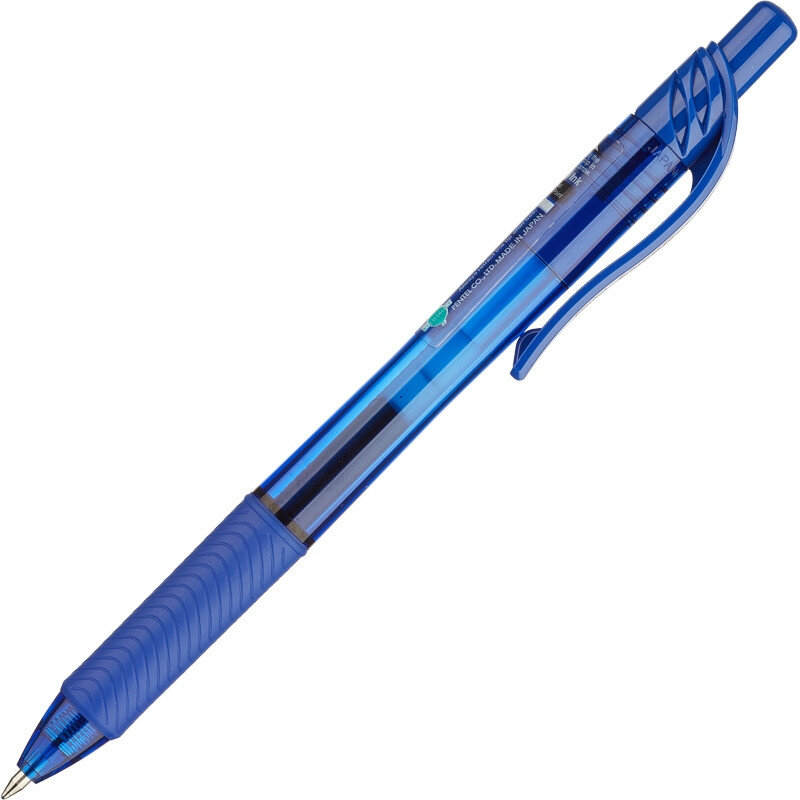 Ручка гелевая PENTEL BL107C EnerGel Rec авт. рез. манжет.0,3мм синий ЭКО