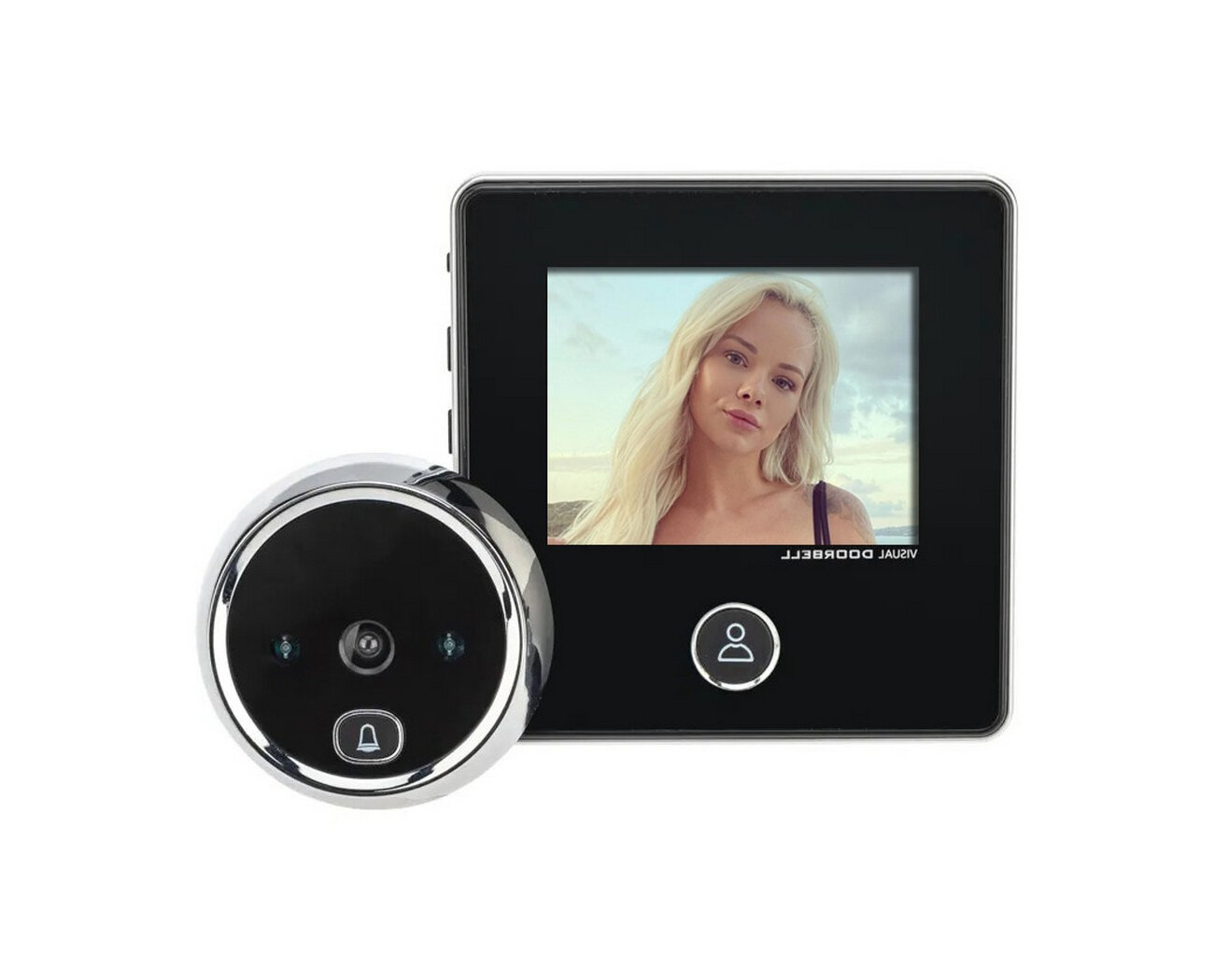 фото Видеоглазок в квартиру iHome Mod:S-02 (E1894EU) с цветным монитором 2,8 и встроенной памятью для фото. Толщина двери: 35-100 мм