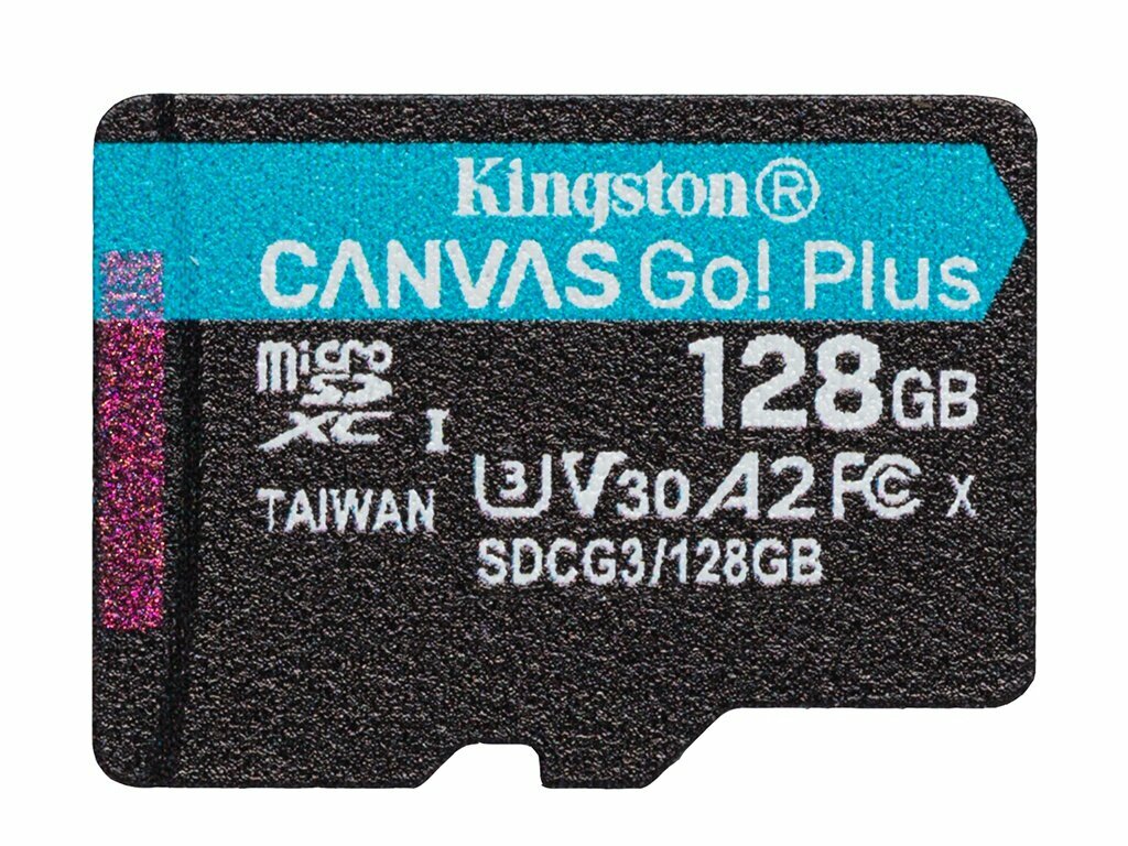 Карта памяти 128Gb - Kingston MicroSDHC 170R A2 U3 V30 Canvas Go Plus SDCG3/128GBSP