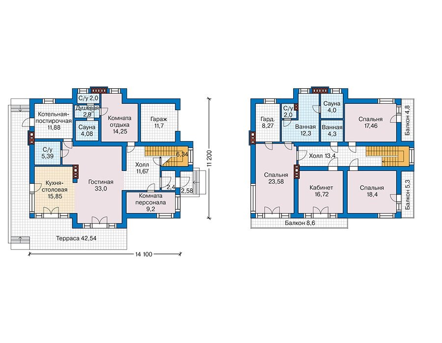 Проект дома Plans-60-14 (251 кв.м, газобетон) - фотография № 3