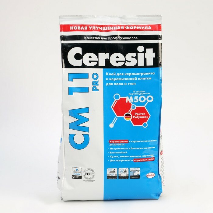 Клей для плитки Ceresit СМ11 Pro (С1), 5кг - фотография № 1