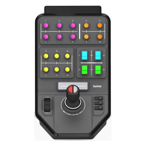 Панель управления проводной Logitech G Saitek Farm Simulator Vehicle Side Panel черный, держатель для смартфона/кабель USB [945-000014]