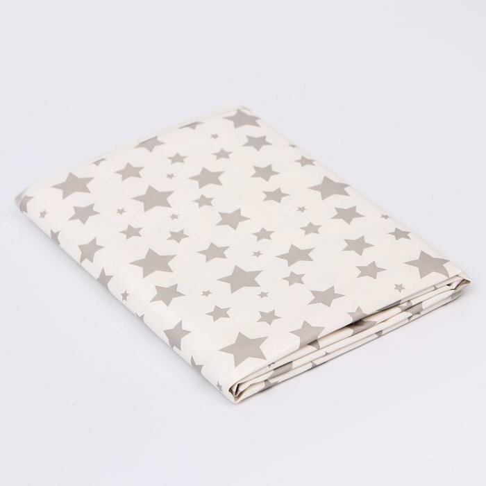 фото Клеёнка-наматрасник с резинками-держателями, с рисунком «Серые звезды»