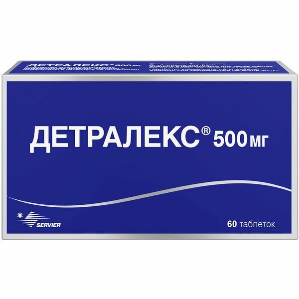 Детралекс таблетки п/о плен. 500мг 60шт